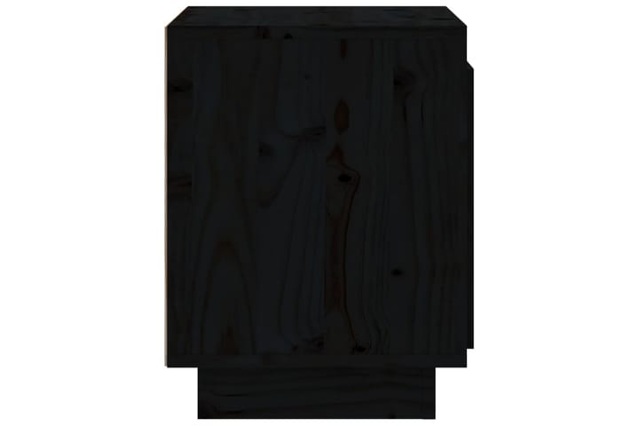 Yöpöytä musta 40x30x40 cm täysi mänty - Musta - Yöpöytä