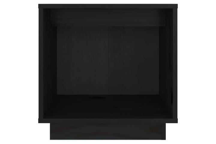 Yöpöytä musta 40x30x40 cm täysi mänty - Musta - Yöpöytä