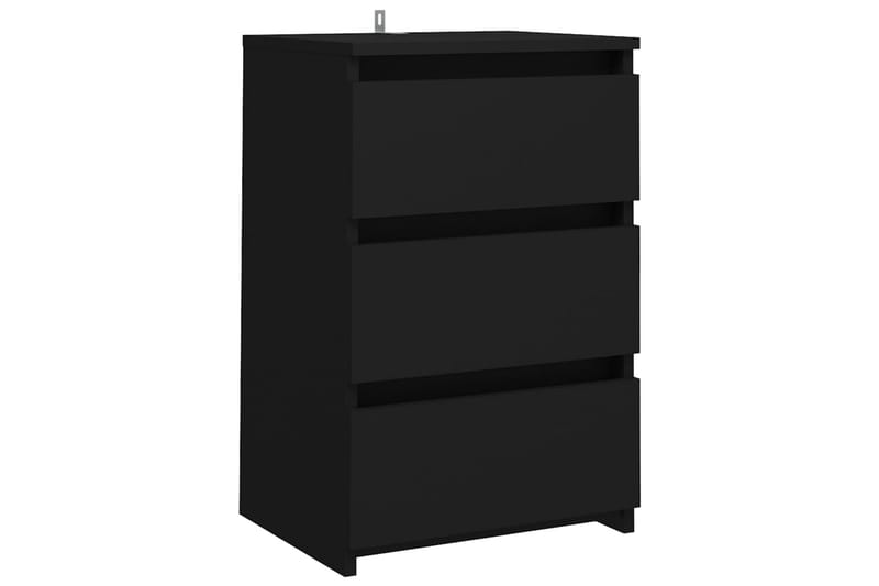 Yöpöytä musta 40x35x62,5 cm lastulevy - Huonekalut - Pöytä & ruokailuryhmä - Apupöytä & sivupöytä - Yöpöytä