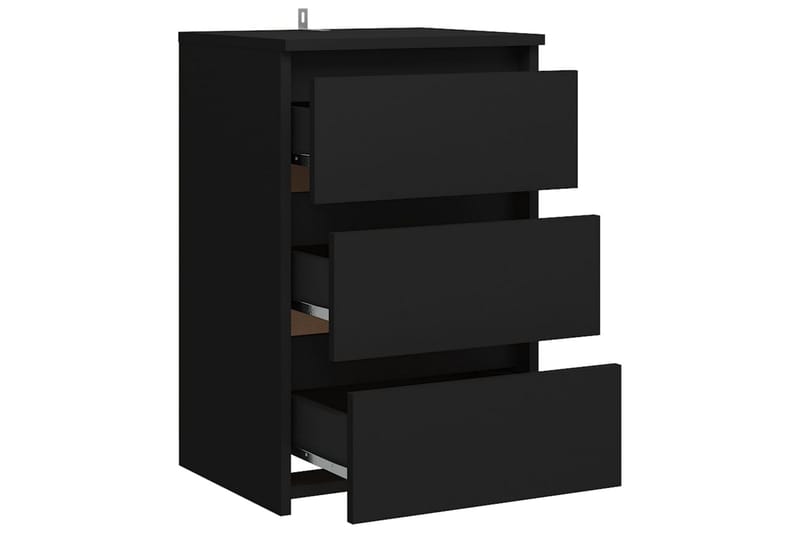 Yöpöytä musta 40x35x62,5 cm lastulevy - Huonekalut - Pöytä & ruokailuryhmä - Apupöytä & sivupöytä - Yöpöytä