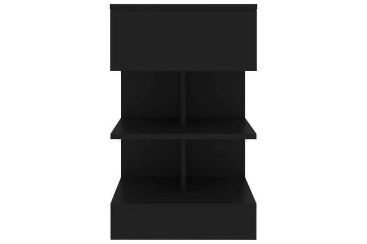 Yöpöytä musta 40x35x65 cm lastulevy - Musta - Yöpöytä