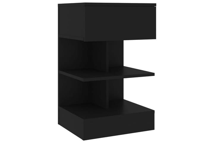 Yöpöytä musta 40x35x65 cm lastulevy - Musta - Yöpöytä