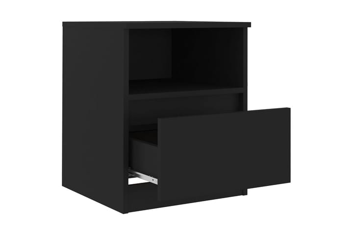 Yöpöytä musta 40x40x50 cm lastulevy - Yöpöytä