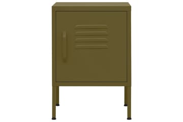 Yöpöytä oliivinvihreä 35x35x51 cm teräs - Huonekalut - Pöytä & ruokailuryhmä - Apupöytä & sivupöytä - Yöpöytä