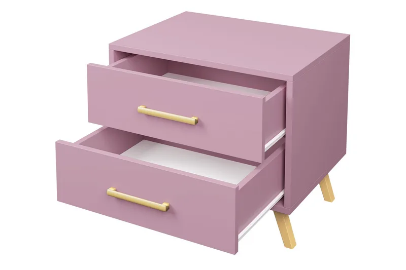 Yöpöytä Ordino 54 cm - Matta Sininen/Kulta - Huonekalut - Pöytä & ruokailuryhmä - Apupöytä & sivupöytä - Yöpöytä