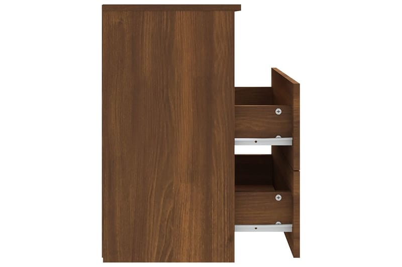 Yöpöytä Ruskea tammi 50x32x60 cm - Ruskea - Huonekalut - Pöytä & ruokailuryhmä - Apupöytä & sivupöytä - Yöpöytä
