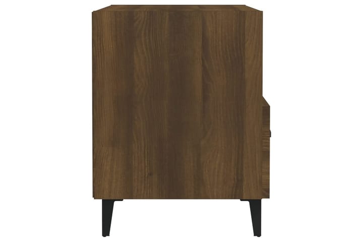 Yöpöytä ruskea tammi tekninen puu - Ruskea - Yöpöytä