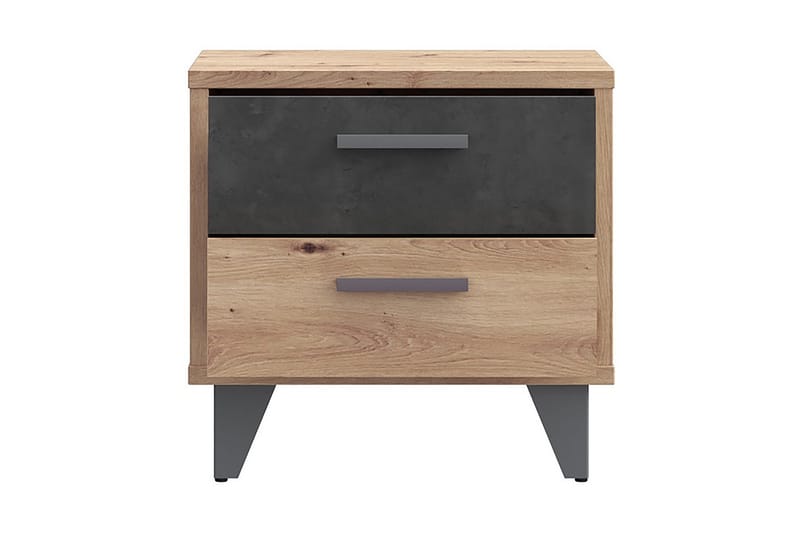 Yöpöytä Sapes 42x50 cm - Ruskea/Harmaa - Huonekalut - Pöytä & ruokailuryhmä - Apupöytä & sivupöytä - Yöpöytä