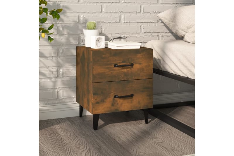Yöpöytä savutammi 40x35x47,5 cm - Ruskea - Huonekalut - Pöytä & ruokailuryhmä - Apupöytä & sivupöytä - Yöpöytä