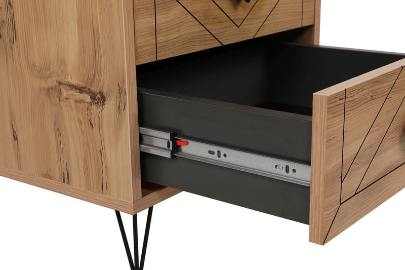 Yöpöytä Shett 50 cm - Luonnonväri - Huonekalut - Pöytä & ruokailuryhmä - Apupöytä & sivup öytä - Yöpöytä