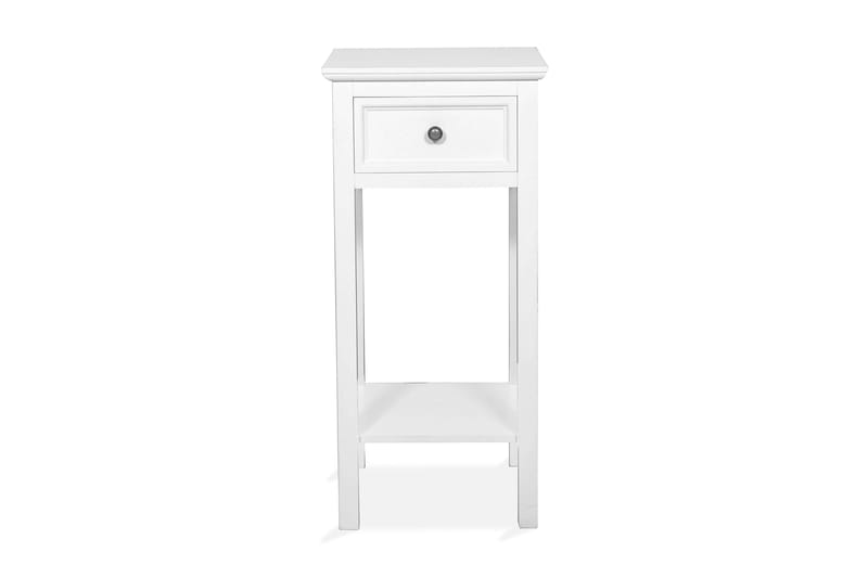 Yöpöytä Sibella 75 cm Säilytyksellä Laatikko, Valkoinen