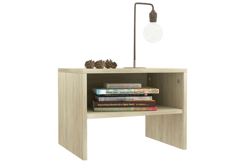 Yöpöytä sonoma tammi 40x30x30 cm lastulevy - Ruskea - Huonekalut - Pöytä & ruokailuryhmä - Apupöytä & sivupöytä - Yöpöytä