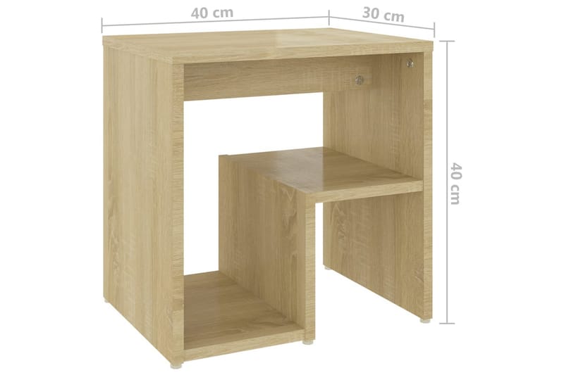 Yöpöytä Sonoma-tammi 40x30x40 cm lastulevy - Huonekalut - Pöytä & ruokailuryhmä - Apupöytä & sivupöytä - Yöpöytä