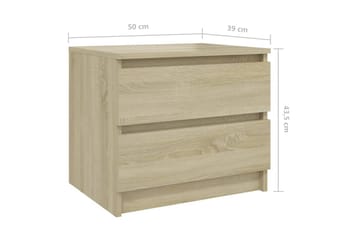 Yöpöytä Sonoma-tammi 50x39x43,5 cm lastulevy - Huonekalut - Pöytä & ruokailuryhmä - Apupöytä & sivupöytä - Yöpöytä