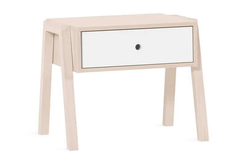 Yöpöytä Spot 58 cm Säilytykselläslåa Luonnonväri/Valkoinen, VOX