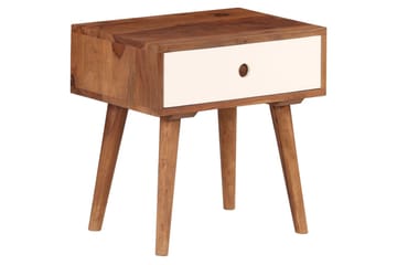 Yöpöytä täysi seesampuu 45x30x45 cm - Ruskea - Huonekalut - Pöytä & ruokailuryhmä - Apupöytä & sivupöytä - Yöpöytä