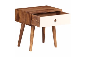 Yöpöytä täysi seesampuu 45x30x45 cm - Ruskea - Huonekalut - Pöytä & ruokailuryhmä - Apupöytä & sivupöytä - Yöpöytä