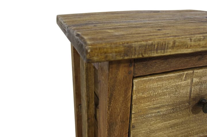 Yöpöytä Täysi uusiokäytetty puu 40x30x51 cm - Ruskea - Yöpöytä