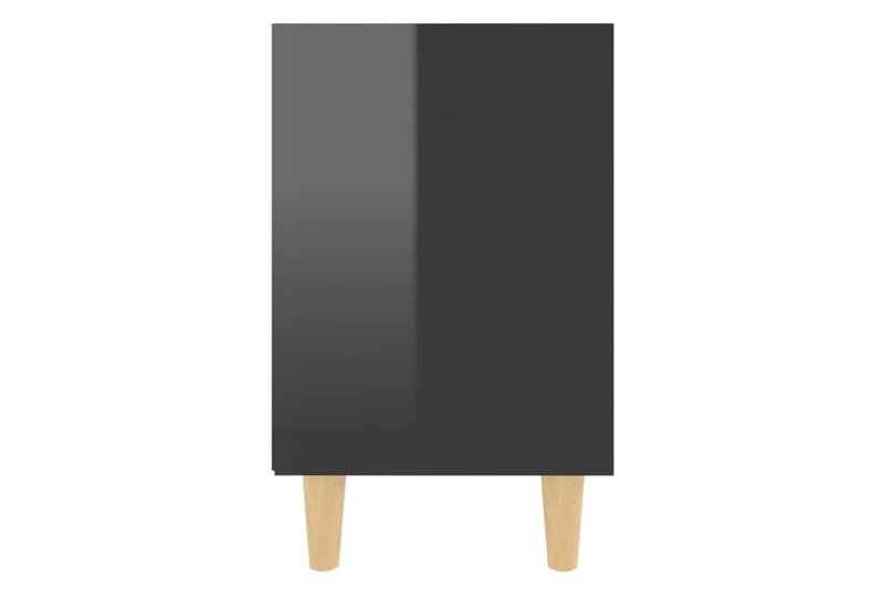 Yöpöytä täyspuisilla jaloilla korkeakiilto musta 40x30x50 cm - Musta - Huonekalut - Pöytä & ruokailuryhmä - Apupöytä & sivupöytä - Yöpöytä