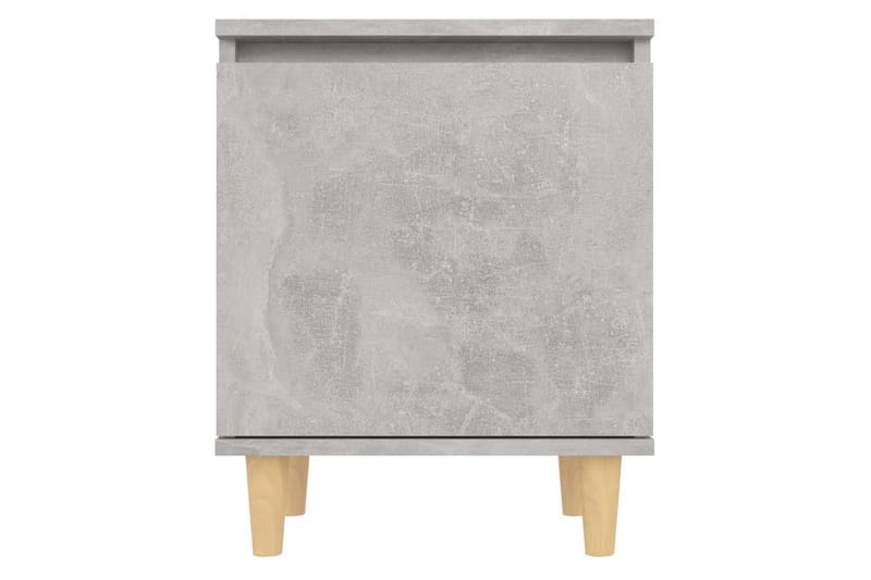 Yöpöytä täyspuujaloilla betoninharmaa 40x30x50 cm - Harmaa - Huonekalut - Pöytä & ruokailuryhmä - Apupöytä & sivupöytä - Yöpöytä