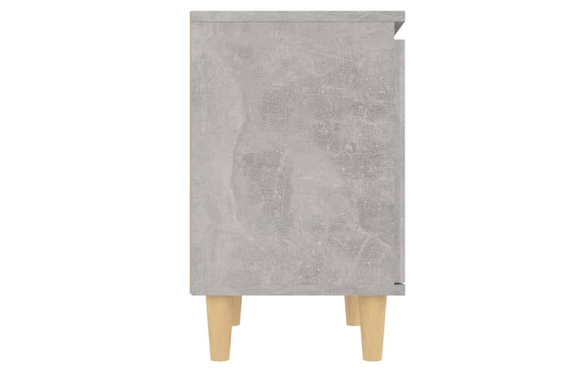 Yöpöytä täyspuujaloilla betoninharmaa 40x30x50 cm - Harmaa - Huonekalut - Pöytä & ruokailuryhmä - Apupöytä & sivupöytä - Yöpöytä