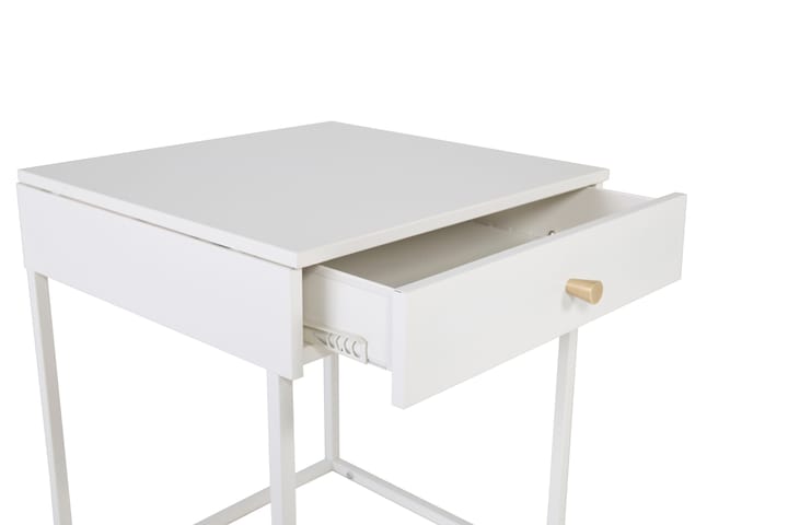 Yöpöytä Tamarie 43 cm Säilytyksellä Laatikko - Valkoinen - Yöpöytä