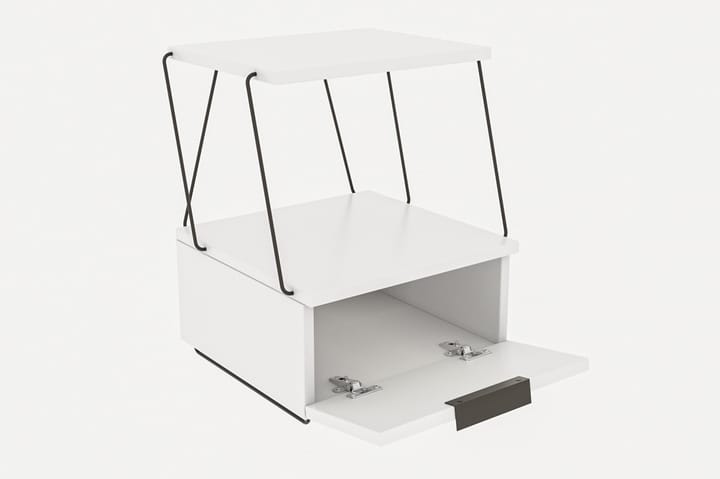 Yöpöytä Tekoba 42x41 cm - Valkoinen - Yöpöytä
