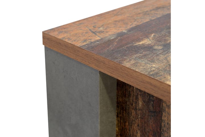 Yöpöytä Treknow 62 cm Säilytyksellä 2 laatikkoa+Hylly - Ruskea/Harmaa - Yöpöytä