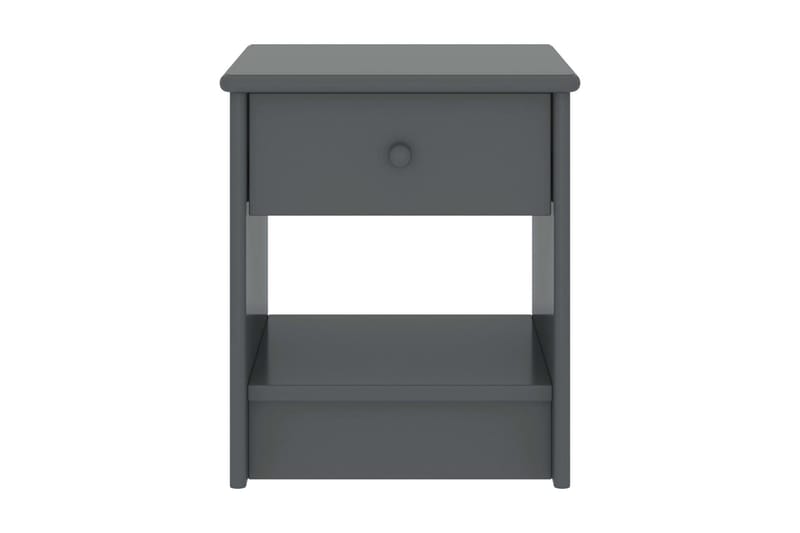 Yöpöytä tummanharmaa 35x30x40 cm täysi mänty - Huonekalut - Pöytä & ruokailuryhmä - Apupöytä & sivupöytä - Yöpöytä