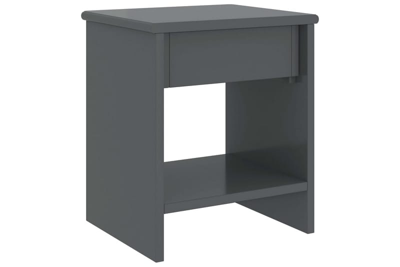 Yöpöytä tummanharmaa 35x30x40 cm täysi mänty - Huonekalut - Pöytä & ruokailuryhmä - Apupöytä & sivupöytä - Yöpöytä