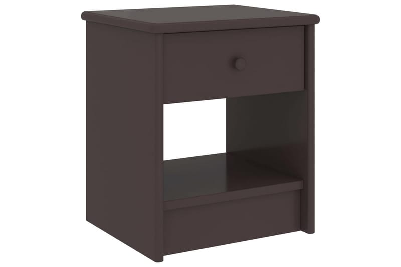 Yöpöytä tummanruskea 35x30x40 cm täysi mänty - Huonekalut - Pöytä & ruokailuryhmä - Apupöytä & sivupöytä - Yöpöytä