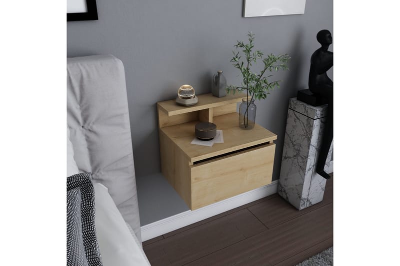 Yöpöytä Urgby 39,8x35 cm - Ruskea - Huonekalut - Pöytä & ruokailuryhmä - Apupöytä & sivupöytä - Yöpöytä