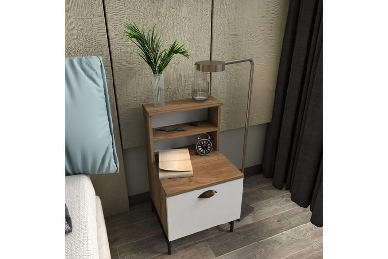 Yöpöytä Urgby 45x22,5 cm - Ruskea - Huonekalut - Pöytä & ruokailuryhmä - Apupöytä & sivupöytä - Yöpöytä