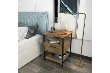 Yöpöytä Urgby 45x61,8 cm - Musta - Huonekalut - Pöytä & ruokailuryhmä - Apupöytä & sivupöytä - Yöpöytä