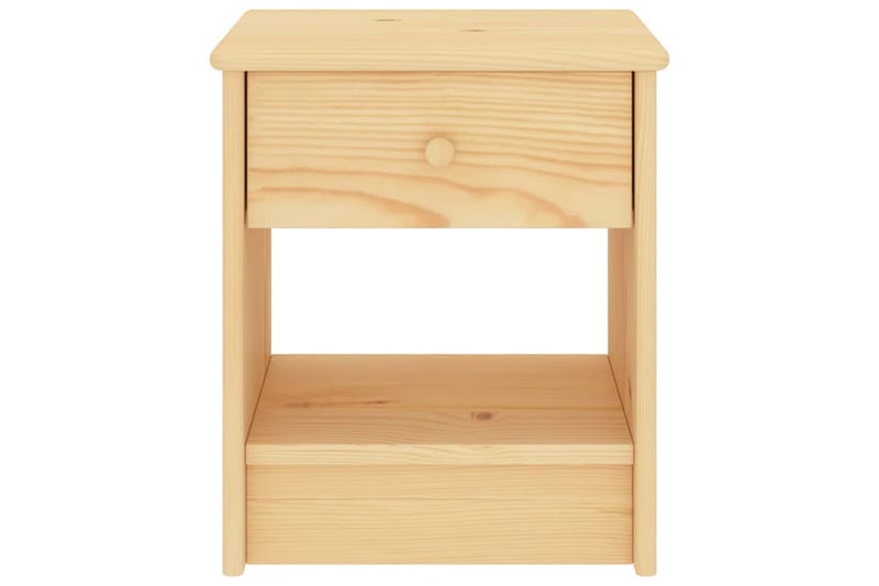 Yöpöytä vaalea puu 35x30x40 cm täysi mänty - Huonekalut - Pöytä & ruokailuryhmä - Apupöytä & sivupöytä - Yöpöytä