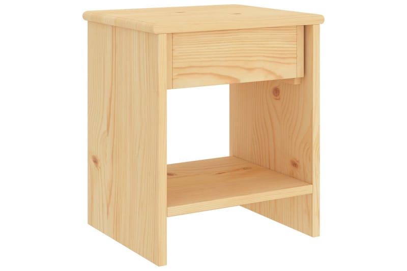 Yöpöytä vaalea puu 35x30x40 cm täysi mänty - Huonekalut - Pöytä & ruokailuryhmä - Apupöytä & sivupöytä - Yöpöytä
