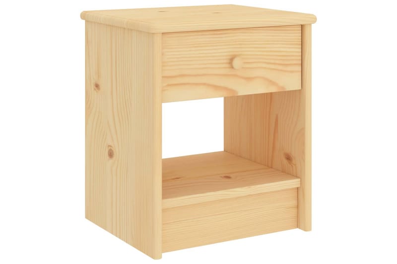Yöpöytä vaalea puu 35x30x40 cm täysi mänty - Huonekalut - Pöytä & ruokailuryhmä - Apupöytä & sivupöytä - Yöpöytä