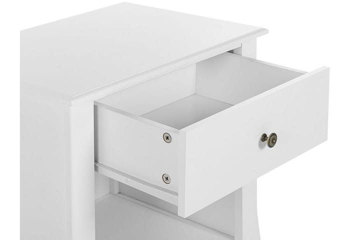 Yöpöytä Valkoinen 1 Laatikko LANE - Valkoinen - Yöpöytä