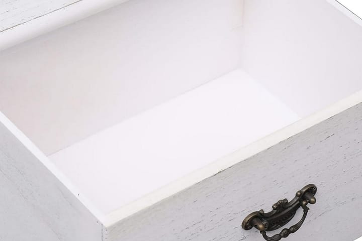 Yöpöytä valkoinen 38x28x45 cm keisaripuu - Valkoinen - Yöpöytä