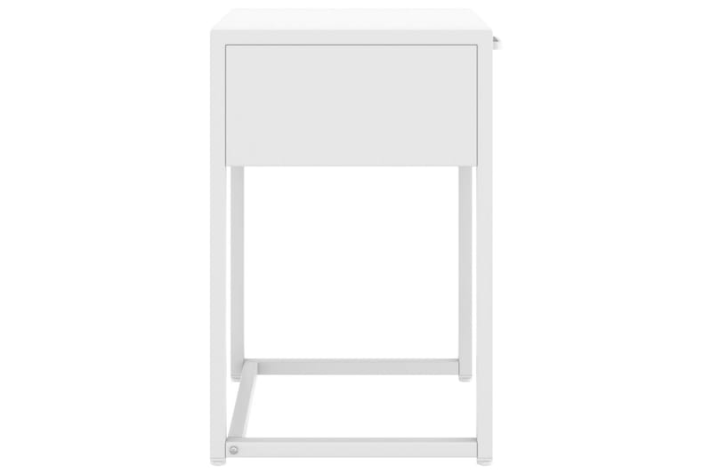 Yöpöytä valkoinen 38x35x54 cm teräs - Huonekalut - Pöytä & ruokailuryhmä - Apupöytä & sivupöytä - Yöpöytä