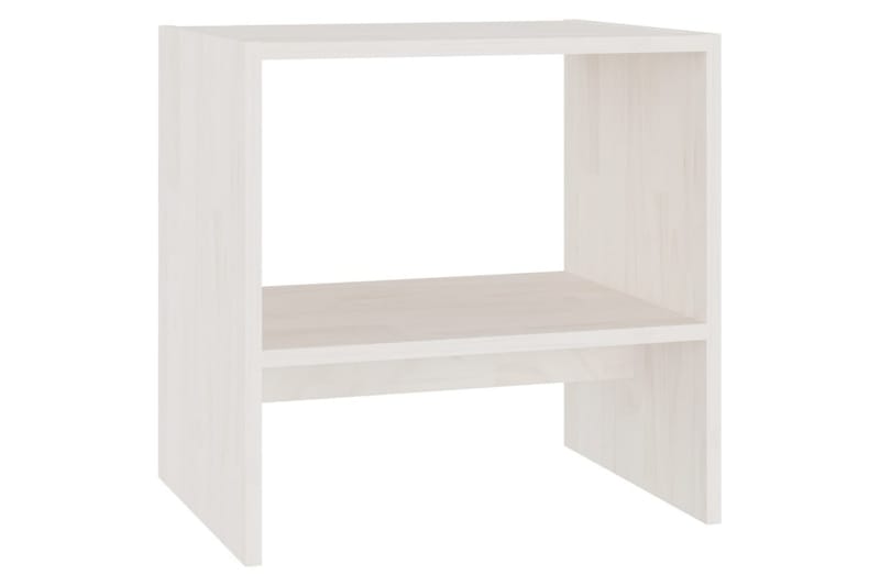 Yöpöytä valkoinen 40x30,5x40 cm täysi mänty - Huonekalut - Pöytä & ruokailuryhmä - Apupöytä & sivupöytä - Yöpöytä