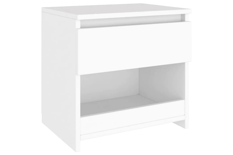 Yöpöytä valkoinen 40x30x39 cm lastulevy - Valkoinen - Huonekalut - Pöytä & ruokailuryhmä - Apupöytä & sivupöytä - Yöpöytä