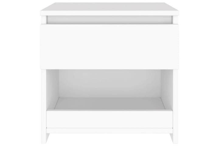 Yöpöytä valkoinen 40x30x39 cm lastulevy - Valkoinen - Yöpöytä