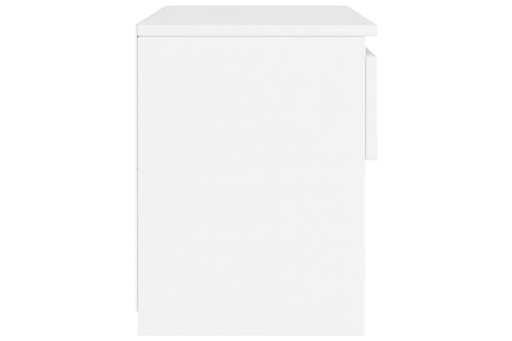 Yöpöytä valkoinen 40x30x39 cm lastulevy - Valkoinen - Yöpöytä