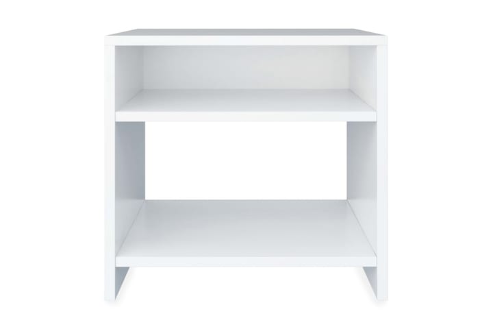 Yöpöytä valkoinen 40x30x40 cm lastulevy - Valkoinen - Yöpöytä