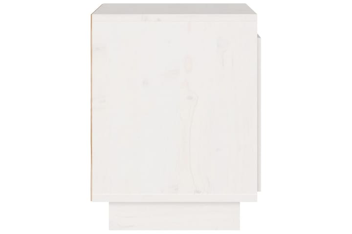 Yöpöytä valkoinen 40x30x40 cm täysi mänty - Valkoinen - Yöpöytä