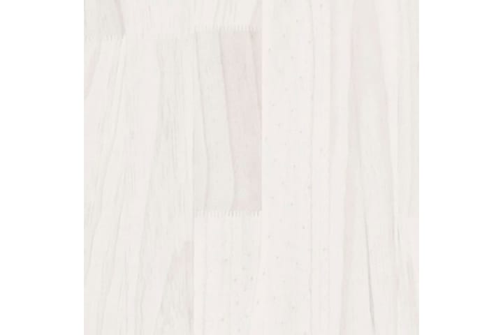 Yöpöytä valkoinen 40x31x40 cm täysi mänty - Valkoinen - Yöpöytä