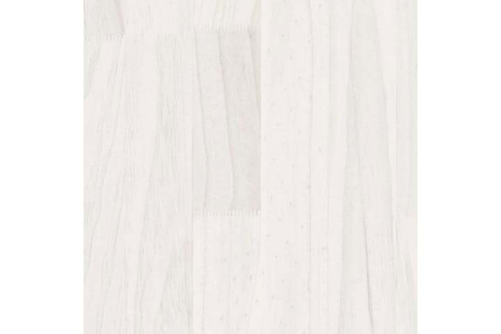 Yöpöytä valkoinen 40x31x50 cm täysi mänty - Valkoinen - Yöpöytä
