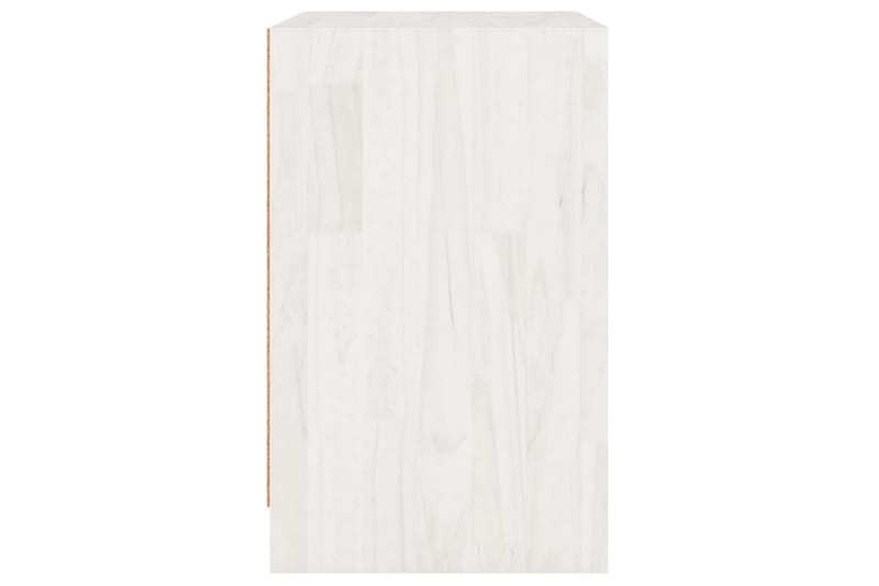 Yöpöytä valkoinen 40x31x50 cm täysi mänty - Valkoinen - Huonekalut - Pöytä & ruokailuryhmä - Apupöytä & sivupöytä - Yöpöytä