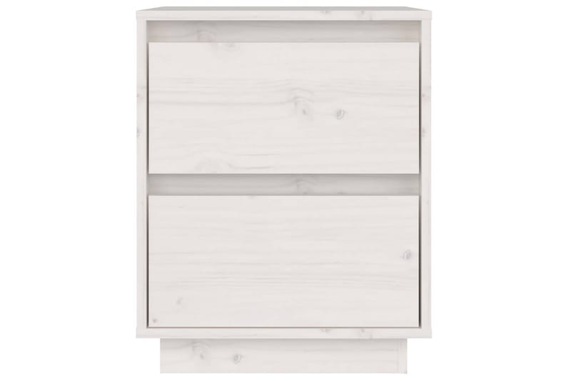 Yöpöytä valkoinen 40x35x50 cm täysi mänty - Valkoinen - Huonekalut - Pöytä & ruokailuryhmä - Apupöytä & sivupöytä - Yöpöytä